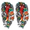Oottati 2 Sheets Arm Thigh Waterproof Temporary Tattoo Stickers Wave