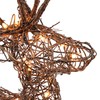 Alpine Corporation 35"H Outdoor Rattan Holiday Reindeer Lawn Decoration with