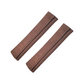 BLAKAYA 2PCS Suede Universal Car Seat Belt Shoulder Protector Pad,Handbags, Backpacks, Child Straps Protect Your Shoulders and Neck for Adults and Children 9.4in Brown