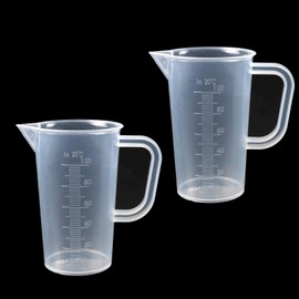 Measuring Cups, 100 ml, Pack of 2 Mini Measuring Cups, Small Measuring Cup, Measuring Cup Made of Precision Measuring Cup with Heat-Resistant Precision Measuring Cup, Litre Size, for Laboratory,