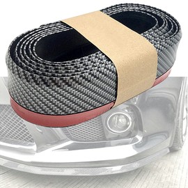TradeWind Under Lip Molle Lip Spoiler Bumper Guard Aero Guard Chin Spoiler Dress Up Front Lip 2.5m (Width 5.5cm Carbon Black)