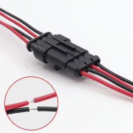 YnGia 4 Pin Male Female Wiring Harness Adapter Waterproof Electrical Wire Connector Plug Socket for Motorcycle Scooter Car Truck LED Headlight Fog Light