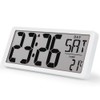 TXL Large Digital Wall Clock - 14.17" Oversized Temp Day
