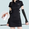 Genuine GOLOV.EJOY Golf Rounding Hand Cover Cooling Arm Sleeves Unisex Free Size 38 Hand Cover Cooling Arm Sleeves (Black) 2ea