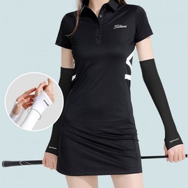 Genuine GOLOV.EJOY Golf Rounding Hand Cover Cooling Arm Sleeves Unisex Free Size 38 Hand Cover Cooling Arm Sleeves (Black) 2ea