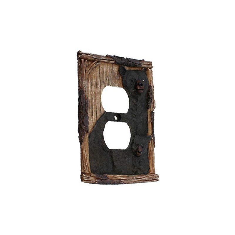 Top Brass Home Decor Bear Themed Electrical Cover Plate -