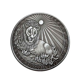 PRETYZOOM Constellation Coin Leo Coin Gift Vintage Style Horoscope Coin Birthday Sign Lucky Keepsake Coin Stereoscopic Metal Coin Craft (Leo)