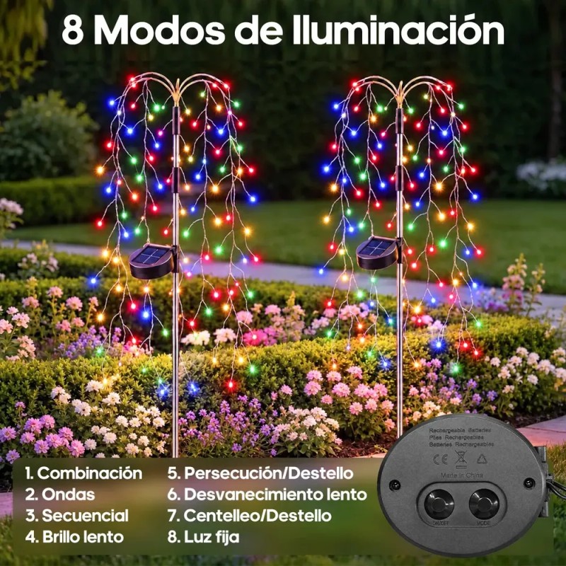 Goodea - 2 luces de decoración solar al aire libre