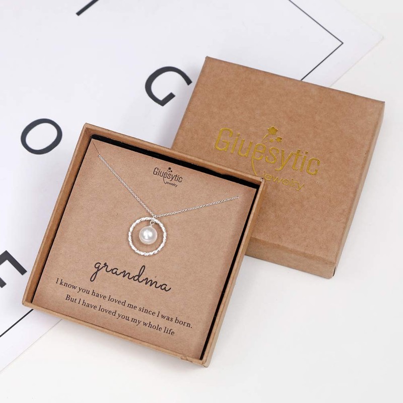 Gifts for Grandma Sterling Silver Twisted Eternity Ring with Pearl