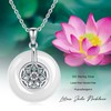 KiiKii Jade Necklaces for Women 925 Sterling Silver Lotus Pendant