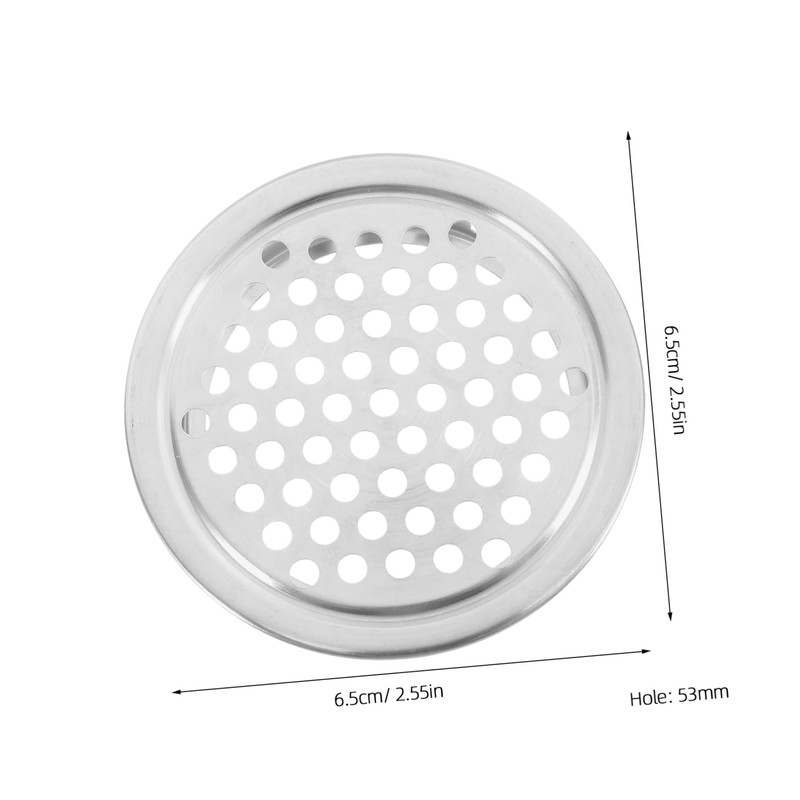 TEHAUX 6pcs Stainless Steel Round Air Vent Covers for Wardrobe