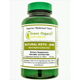 Green Organic Supplements Keto, BHB, Beta-Hydroxybutyrate (Pack of 1)