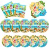 60Pcs Beach Plates and Napkins Set Beach Party Supplies Summer