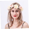 BIUDECO Delicate Simulation Flower Garland Bridal Headpiece Hairband Wedding Accessory