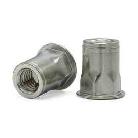 M6-1.0 Metric Half Hex Low Profile Head Rivet Nut - 18-8 Stainless Steel (25)