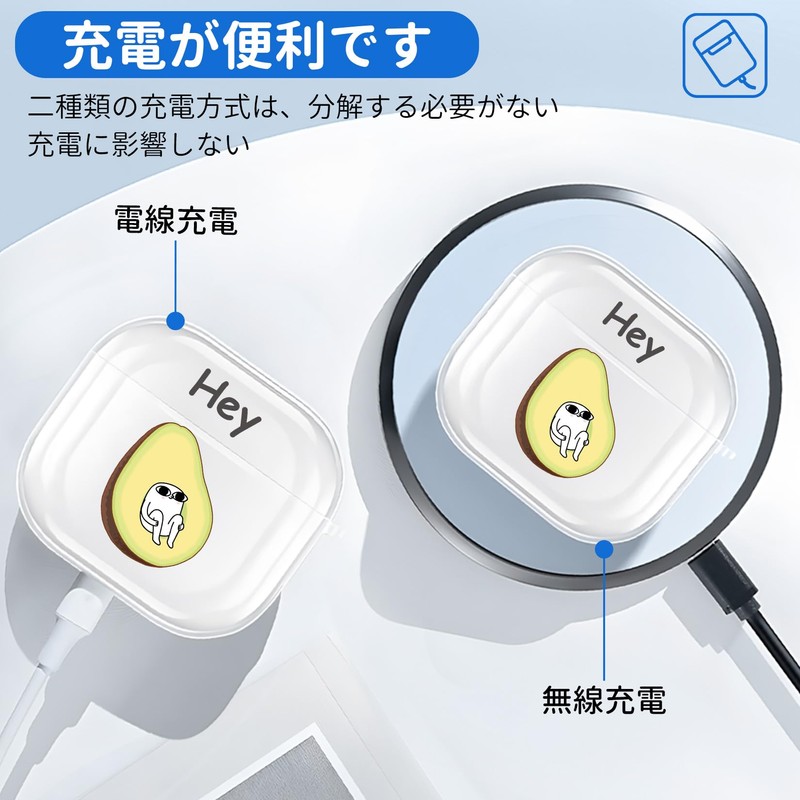 AirPods 4 Case (2024 Model), Clear, Stylish, Funny, Cute, AirPods
