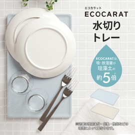 Marna K688W Eco Karat Dish Drainer Tray (Diatomaceous Earth Free/Quick Drying/White) Washbasin Accessory Drying (Dehumidifier, Fast Drying), Colander