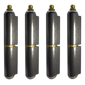 4” Inch Weldable Bullet Hinge – Heavy Duty Barrel Hinges – Weld On Gate Hinges – Weldable Door Hinges – Weld BBQ Smoker Hinge – 4.25" Inch x .775" Inch – Heavy Duty Steel TearDrop Body Pin Grease Zerk