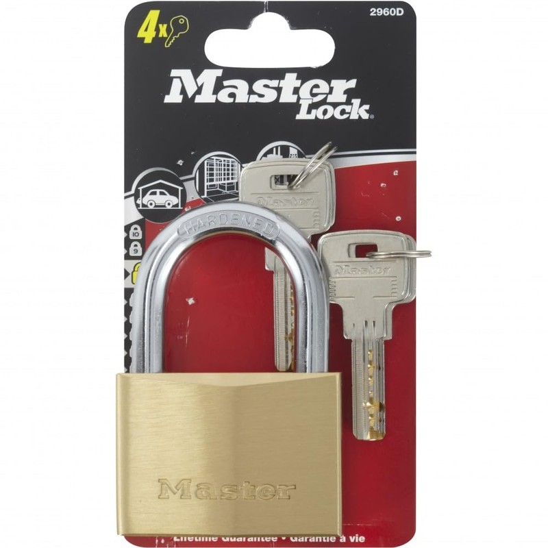 Master Lock 2960EURD Key Padlock with Extra Thick Solid Brass