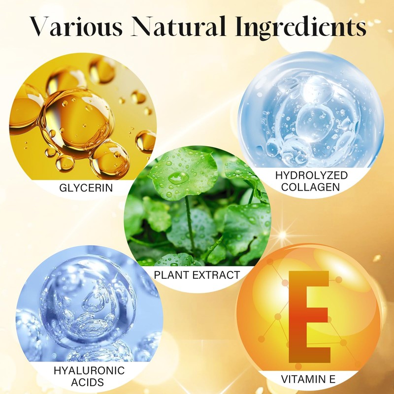 Jakuva 24K Gold Forehead Wrinkle Patches for Face-Hydrogel Pads with