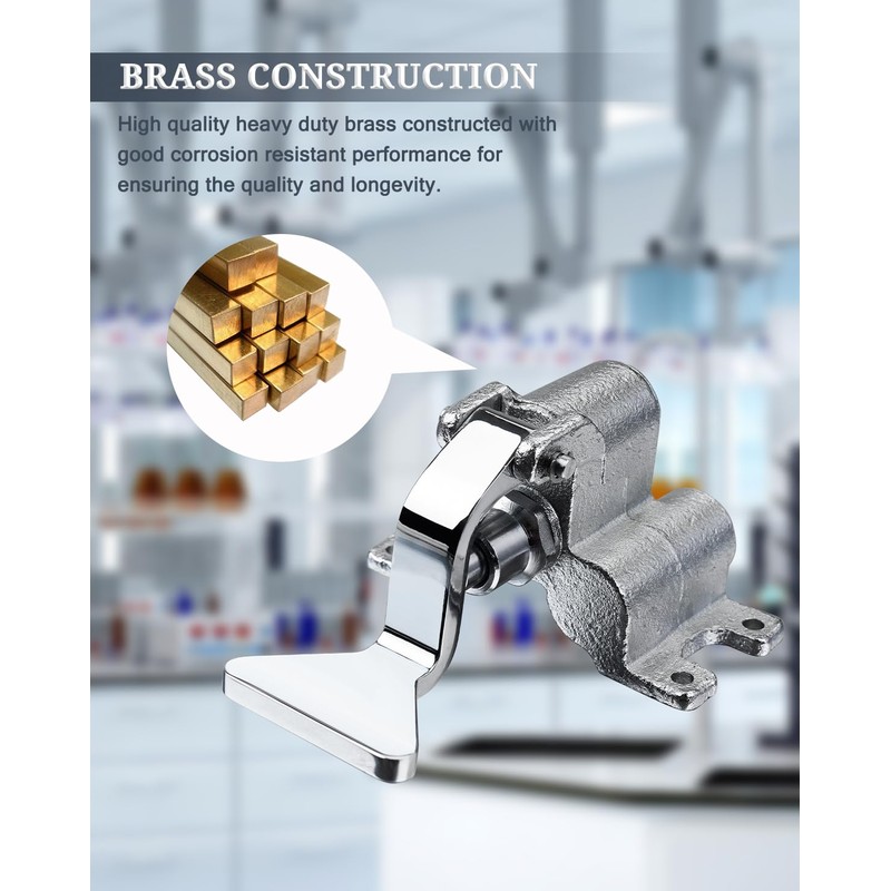 Phivan Foot Operated Faucet Valve - Hands-Free Sink Pedal Brass