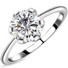 TJC Moissanite Solitaire Ring for Women Engagement Ladies Rings in