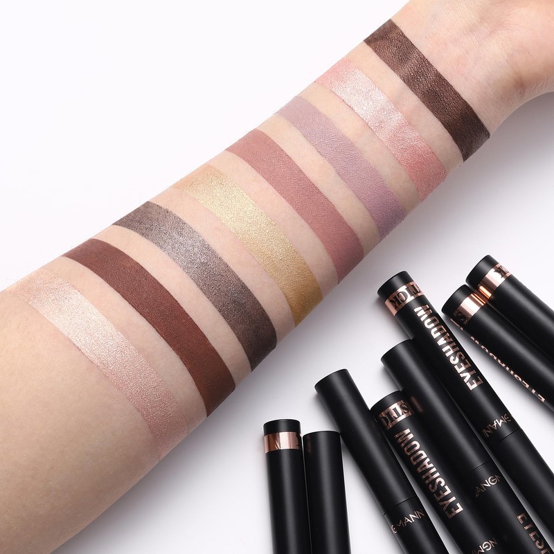 LANGMANNI 8Pcs Eyeshadow Stick Gift Set,Soft Smooth Cream With Matte