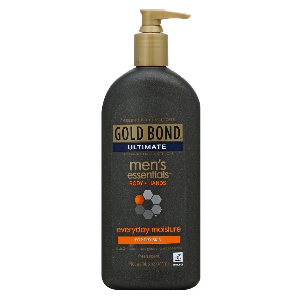Gold Bond Ultimate Hydrating Lotion - Men's Essentials - Everyday Lotion - Net Wt 14.5 OZ (411 g) - Pack of 2