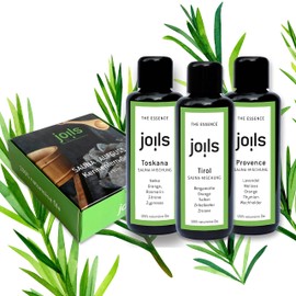 JOILS® Sauna Infusion Set II, Natural, 3 x 50 ml, 100% Natural Oil for Your Sauna, Organic Sauna Oil in Gift Set