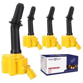 Partselect Set of 4 Ignition Coil Pack UF802 Replacement for Chevy Equinox Malibu Cruze Volt 2016 2017 2018 2019 for Buick Encore for GMC Terrain 1.4L 1.5L 1.6L Yellow UF-802 12635672 5C2095