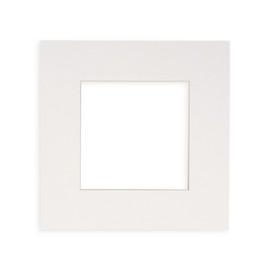 18x18 Mat Bevel Cut for 14x14 Photos - Precut White Square Shaped Photo Mat Board Opening - Acid Free Matte to Protect Your Pictures - Bevel Cut for Family Photos, Pack of 1 Matboard Show Kit With