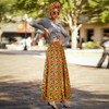 Mukum 4 PCS African Printed Maxi Skirt for Women Traditional