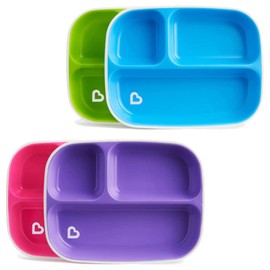 Munchkin Splash Divided Plates (2 Pack, Colours May Vary)