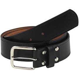 TCK Premium Leather -Baseball Softball Belt (Black, 32")