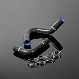 G-PLUS Black Silicone Radiator Coolant Hose Clamps Kit Compatible with CHEVY FLEETLINE/BEL AIR V8 1949-1954 2 PCS