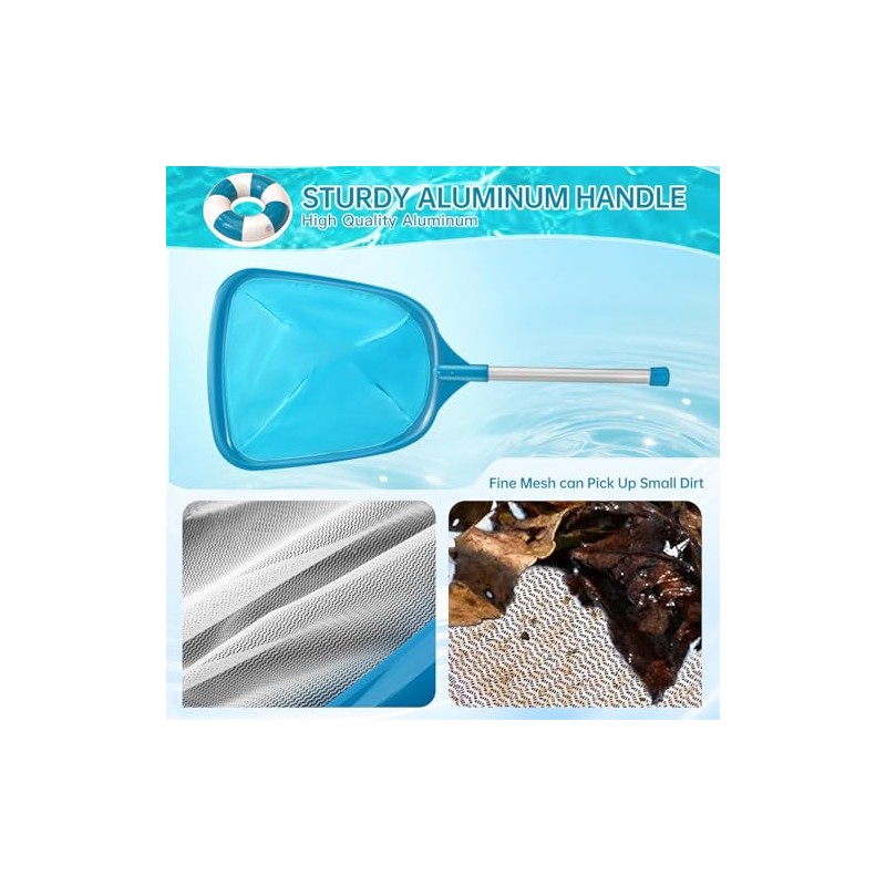 HydraJoy Pool Skimmer Net - Durable Leaf Rake for Clean