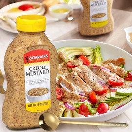 Creole Mustard, 0.81 Pounds 12 Oz Jar, Bundled With Golden Ss Spoon, Bold New Orleans Flavor, Tangy & Versatile Mustard Condiment For Sandwiches & Marinades~ [Pack Of 3]