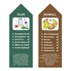 Finest Folia (R032) Set of 6 Waste Separation Stickers, Scratch-