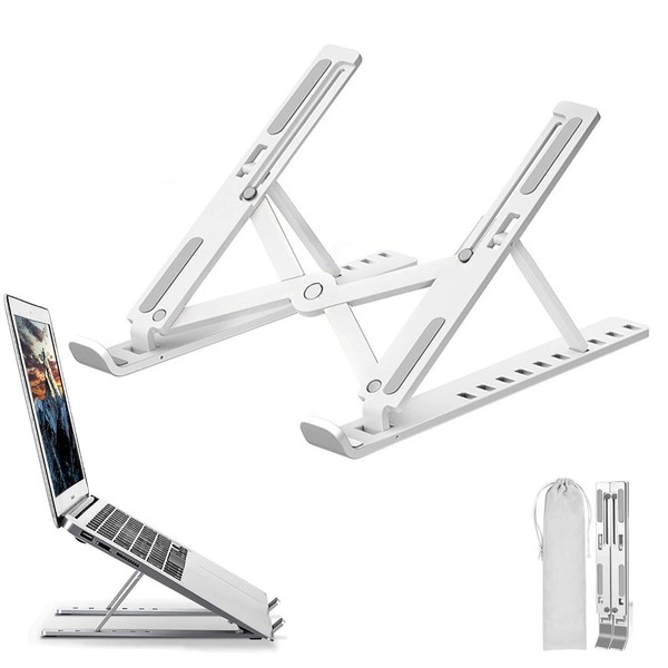 Eowppue Portable Laptop Stand with 10-Level Adjustable Height & Cooling