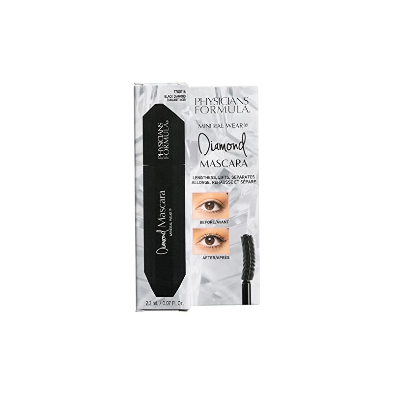 Physicians Formula Mini Diamond Mascara Black 0.07 FL OZ |Dermatologist