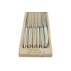 Laguiole Serrated Edge Sharp Premium Dishwasher Safe Full Tang Stainless Steel 6-Piece Steak Knife Set, Cream Handle by Clermont Coutellerie