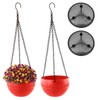 Drhomeam 2pcs Large Hanging Planters for Indoor Outdoor Plants, Hanging