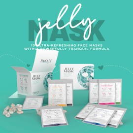 BRÜUN Peel-Off Jelly Mask Rubber Mask NEO Set - 10 Treatments (Chocolate, Aloe Vera, Avocado, Bamboo Charcoal, Calendula, Sea Mud, Pomegranate, Chlorella, Blueberry and lavender)