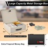 Fireproof Document Box with Combination Lock,Fireproof Money Bag Included-Secure Storage