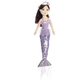Aurora® Enchanting Sea Sparkles™ Tutu Sparkles™ Iris Stuffed Doll - Imaginative Play - Magical Companions - Purple 18 Inches
