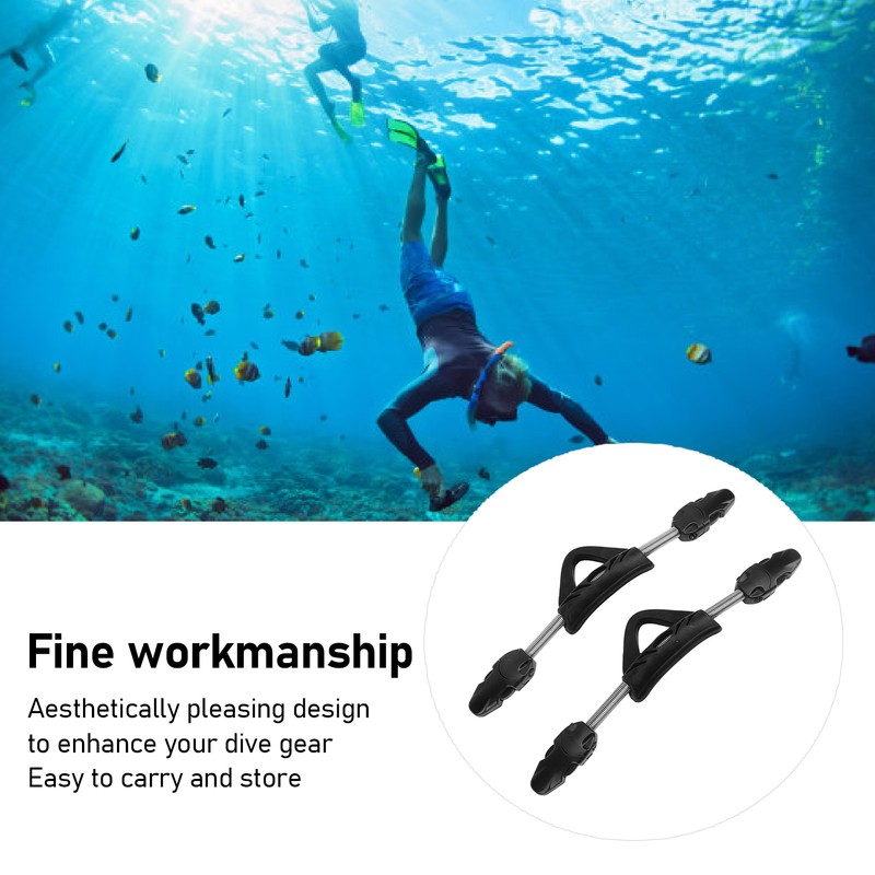 2PCS Diving Spring Fin Strap Stainless Steel Diving Fin Heel