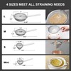 Walfos Fine Mesh Strainer 4PCS, Versatile Kitchen Strainer with Handle