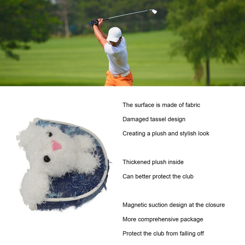Plush Rabbit Golf Club Head Cover Half Round Cute Cartoon