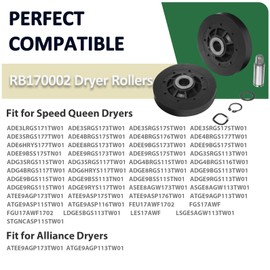RB170002 Dryer Roller Kit Fit for Dryers ADE3LRGS171TW01 ADE3SRGS173TW01 ADEE9RYS177TW01 ADG3SRGS115TW01 ADE3SRGS175TW01 ADE4BRGS175TW01 ADE4BRGS176TW01 ADE4BRGS177TW01