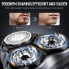 SEJOY Genuine Electric Shaver Replacement Heads Blade Replacement fit TXD-BLASTO1-GR